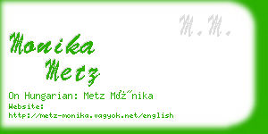 monika metz business card